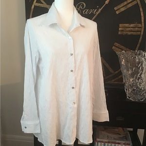 Textured White Blouse from Marla Wynne